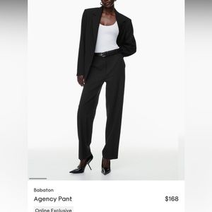 NEW WITH TAGS ARITZIA Babaton Agency Pant - Black - Size 8